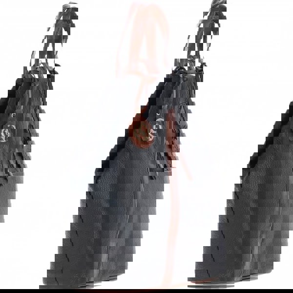 Ashwood 'Lydia' Convertible Leather Tote Backpack Black/tan: 62833