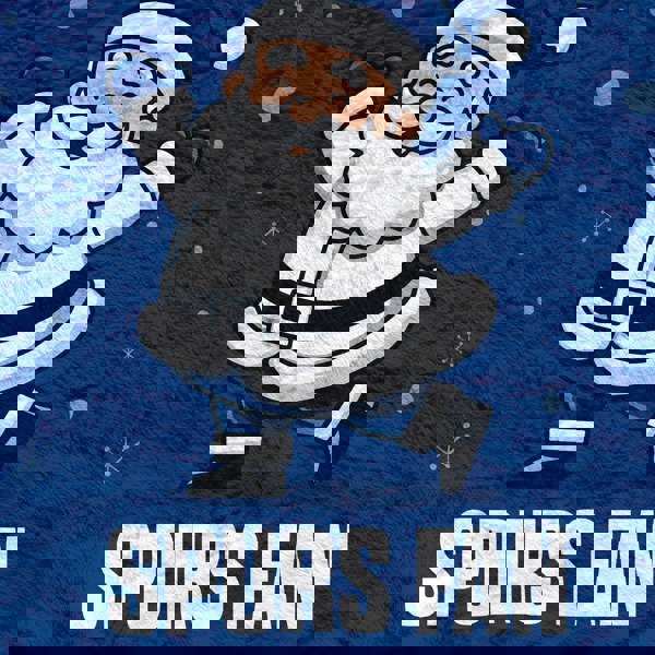 BritishmadeGifts Santa is a Spurs Football Fan - Luxury Fleece Blanket 150cm X 150cm