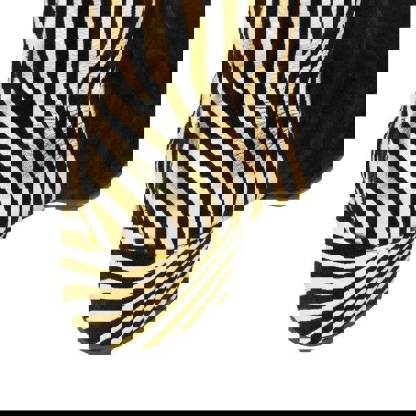 Embassy London Impala - Black & Gold - Women's Suede Ankle Boot with Block Heel & Gold Foil Zebra Stripes