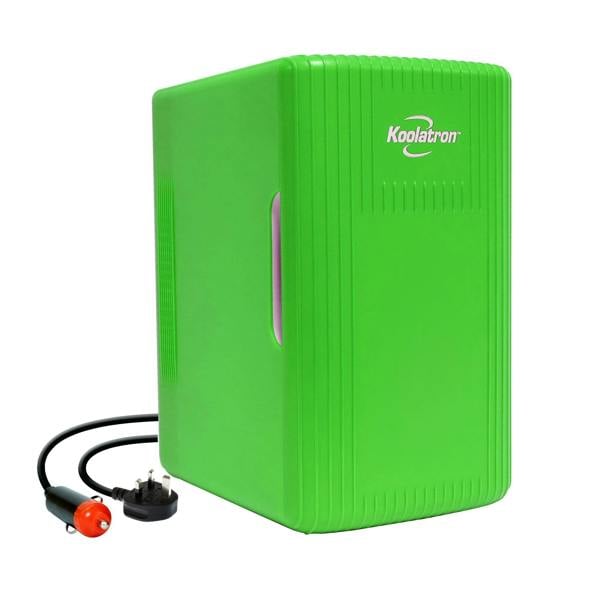 Koolatron 6L Mini Fridge 8 Can Green Skincare & Bedroom Fridge | Portable 12V Cooler Warmer for Car or Home