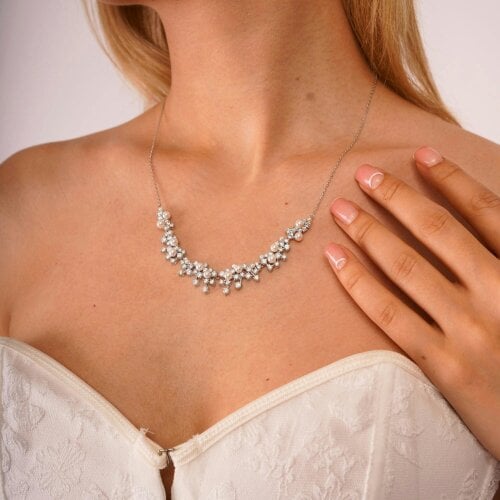Spero London Pearl Radiance Sterling Silver Statement Necklace