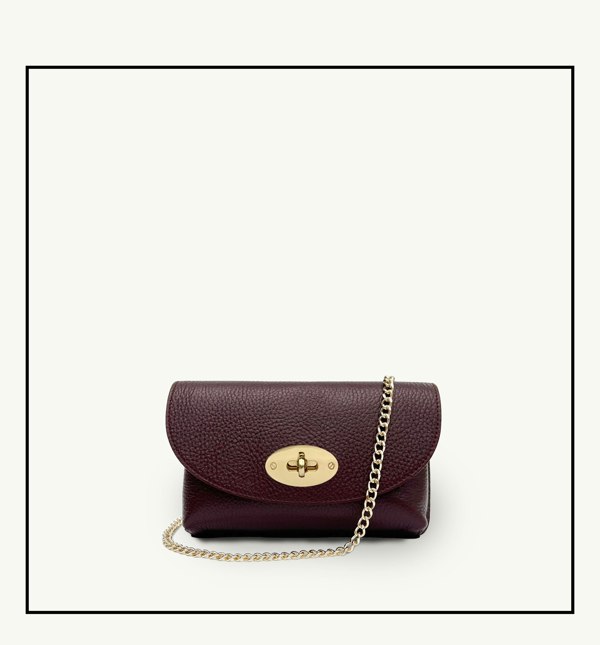 Apatchy London The Mila Leather Phone Bag - Port