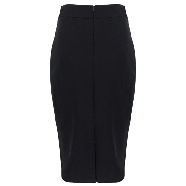 Thomas Wylde luxurious pencil skirt in a black twill fabric