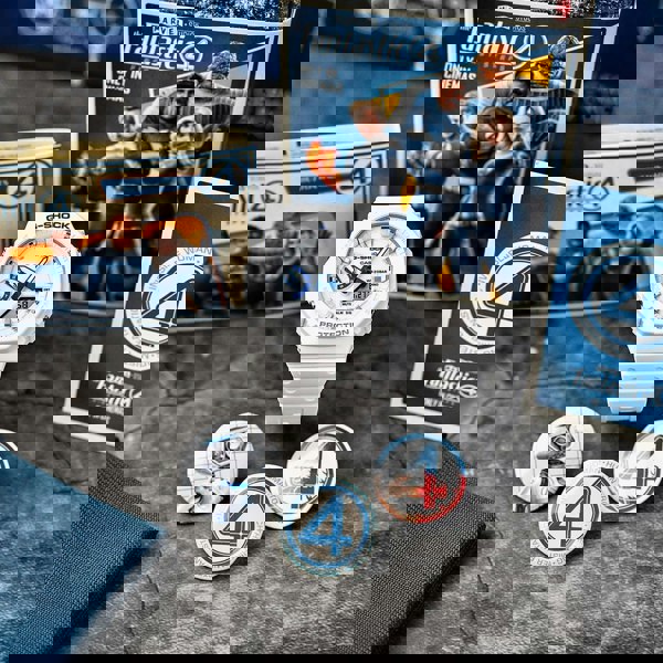 Casio Mens G-Shock Marvel Studios Fantastic Four White Dual Display Watch GA-110HDS-7AER