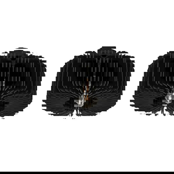 EGLO Palombaia Black Wooden Ceiling Light