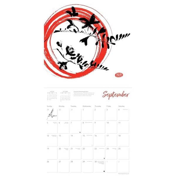 Sumi Flowers Calendar 2027, Wall Calendars, Month To View, Art, Gift