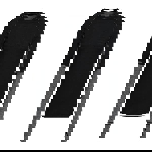 Mountain Warehouse Mens Ultra Merino Wool Round Neck Base Layer Top - Black - 