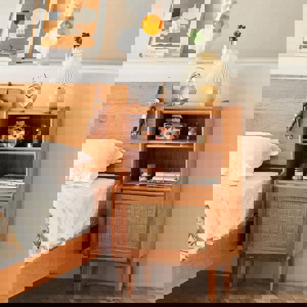 Edith Bedside Table, Solid Wood-Ritconcept-Rit Concept