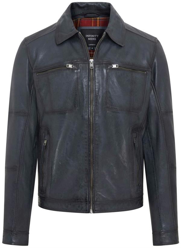 Infinity Leather Mens Classic Leather Biker Jacket - Bettles