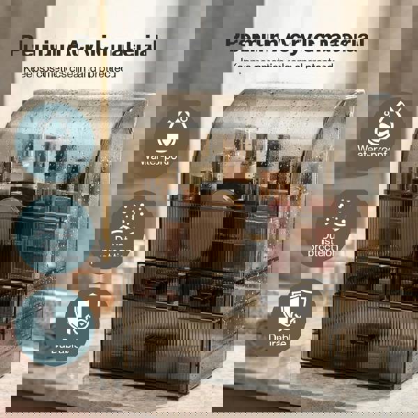 ilus Makeup Storage Organiser Acrylic Cosmetics Organizer Beauty Storage Box