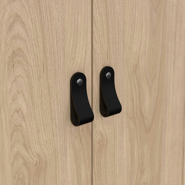Wyld Haus Wildberry Natural Oak Wood Wardrobe 2 Doors