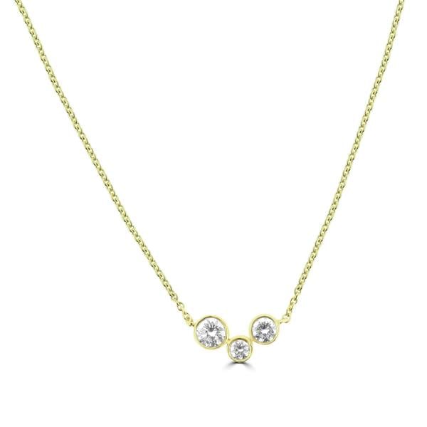 Sarah Layton 18ct Yellow Gold Round Brilliant Cut Diamond Bubble Pendant - 0.37ct