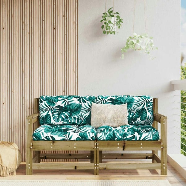 Berkfield Garden Chairs with Cushions 2 pcs Impregnated Wood Pine