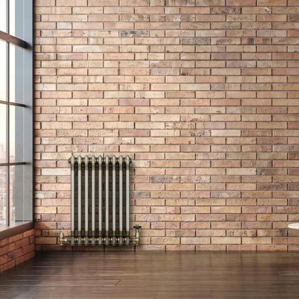 Monstershop Traditional 2 Column Radiator - 600 x 425mm - Raw Metal