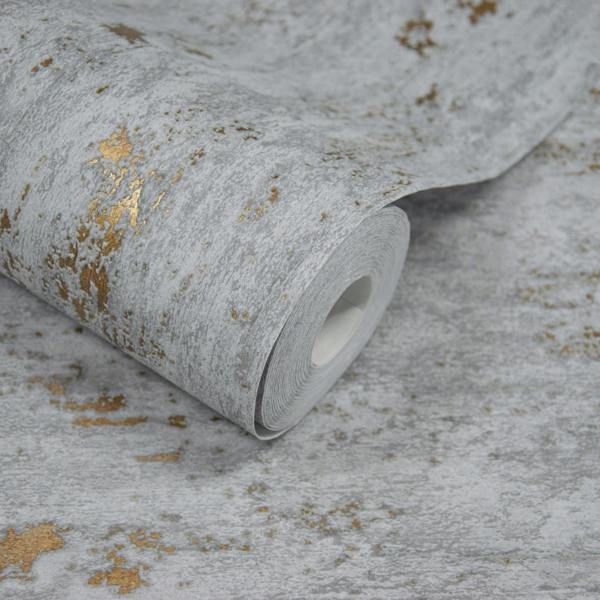 Grandeco Paul Moneypenny Concrete Grey Urban Texture Wallpaper for Grandeco