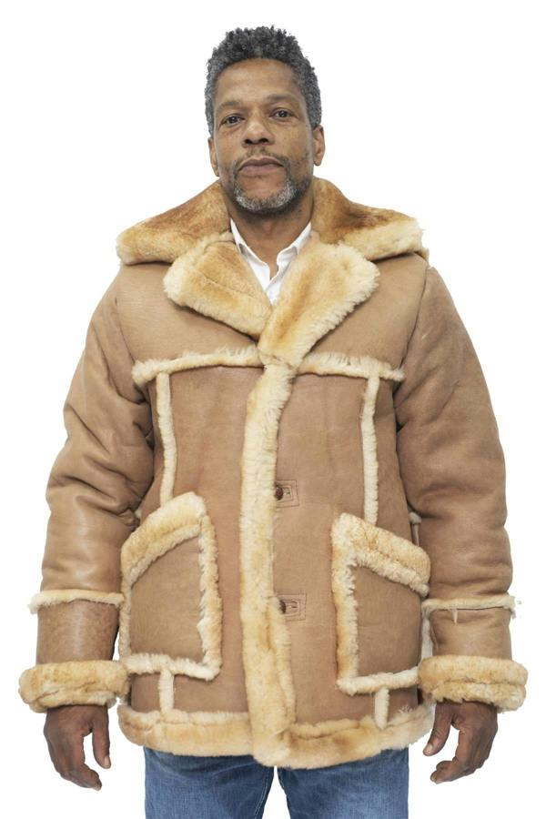 Infinity Leather Mens Designer Winter Sheepskin Fur Coat-Leominster