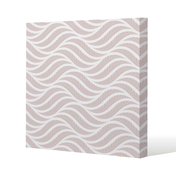 Benjamin Tate Design Geometric pattern with leaves Slim Style Canvas Print  90x90cm , 15mm Slim Real wood.