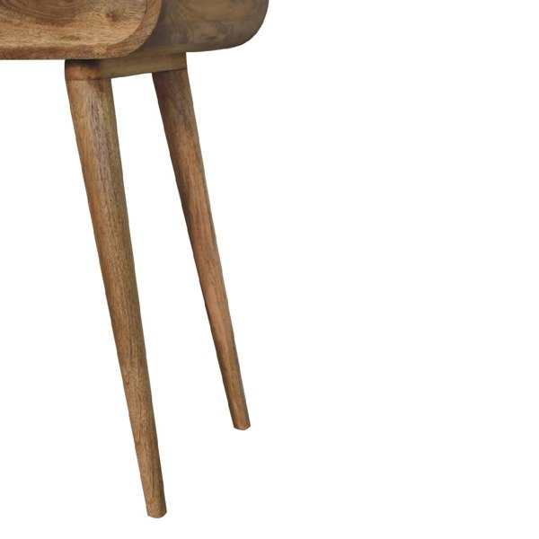 Artisan Furniture Solid Wood Mini Oak-ish Round Dressing Table