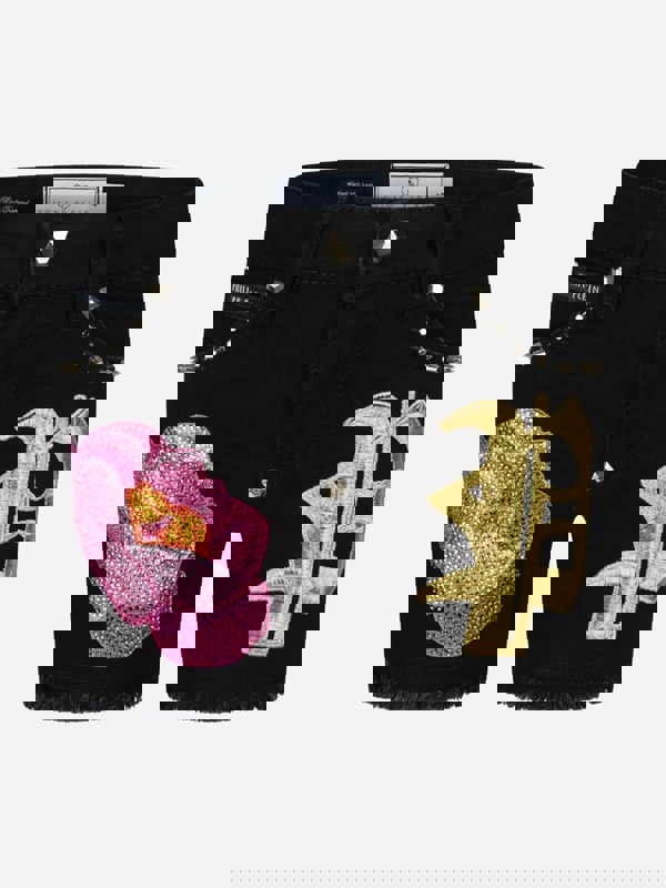 Philipp Plein Kids Philipp Plein Girls Denim Nicki Shorts