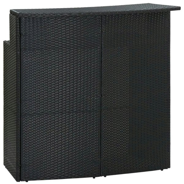 Berkfield Garden Bar Table Black 120x55x110 cm Poly Rattan