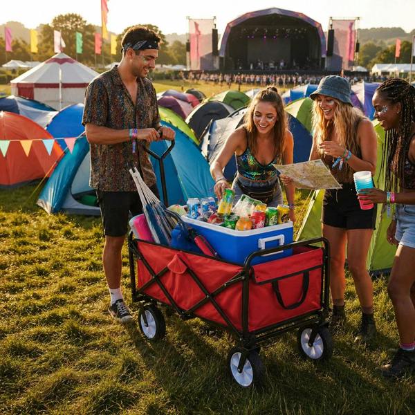 Monstershop All-Terrain Festival & Beach Drinks Trolley Red