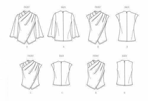 Simplicity Sewing Pattern 9783, Tops for Women, H5 (6-8-10-12-14) - Intermediate
