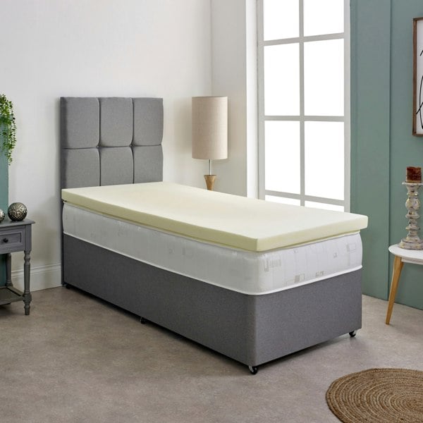 The Foam People Memory Foam Mattress Topper - 2" Deep, Pressure-Relieving Comfort