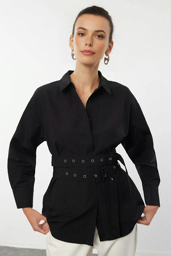 WOVCOR Woven Shirt with Belt Detail