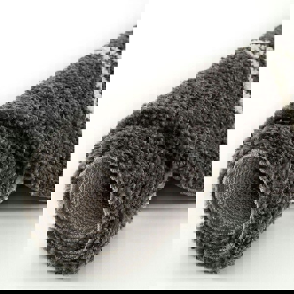 Diamond Design Thick Shaggy Area Rugs Dark Grey