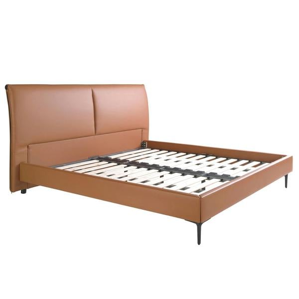 Angel Cerdá Brown Leatherette Bed 7158