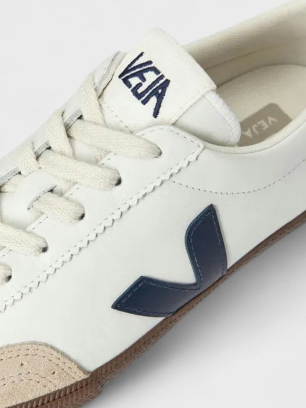 Veja Volley Suede Trimmed Leather Trainers White
