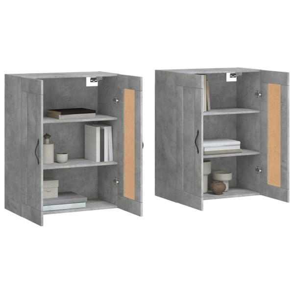 Berkfield Wall Mounted Cabinets 2 pcs Concrete Grey Engineered Wood