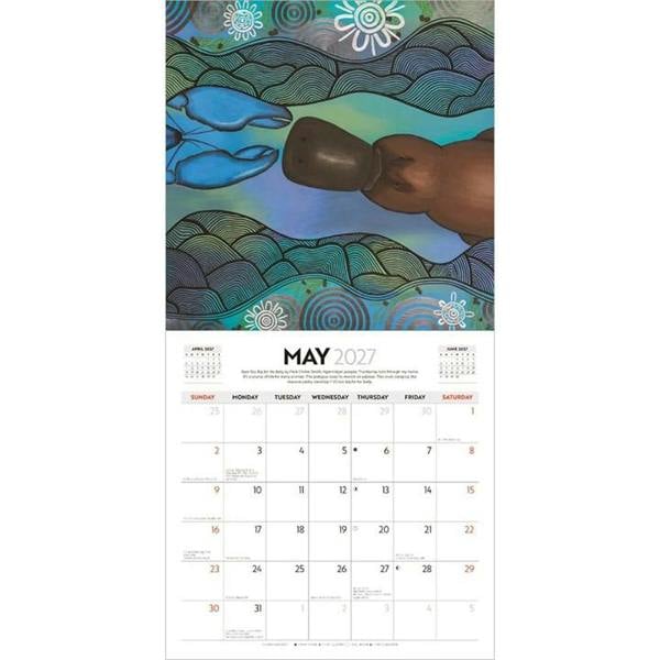 Aboriginal Art Calendar 2027, Wall Calendars, Month To View, Art, Gift