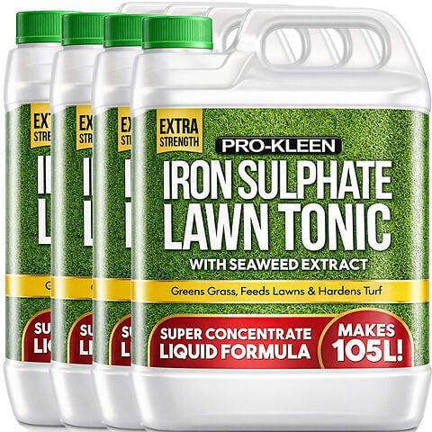 ProKleen Pro-Kleen Lawn Tonic Liquid Iron Sulphate Quality Ferrous Conditioner Fertiliser Grass Greener Turf Hardener 20L