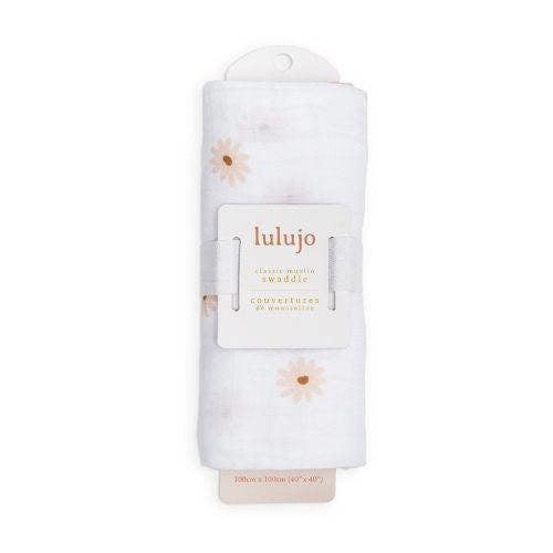 Lulujo - Muslin Swaddle - Daisies