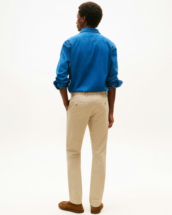 Tommy Hilfiger Core Denton Essential Mens Straight Twill Chinos - Batique Khaki