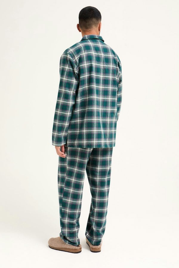 Mister You Plaid Pyjama Set in Green - Pajamas