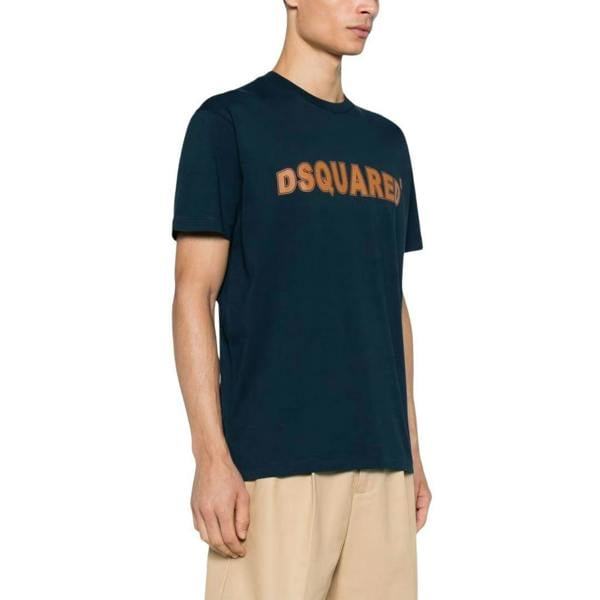 DSquared2 Mens Logo Cool Fit T-Shirt - Blue Navy - 
