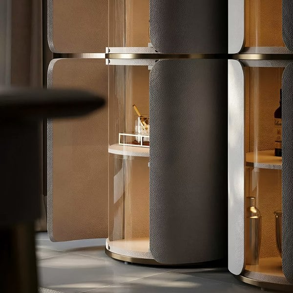 Triton Wine Rack And Wine Cabinet, Leather with under cabinet kitchen lighting