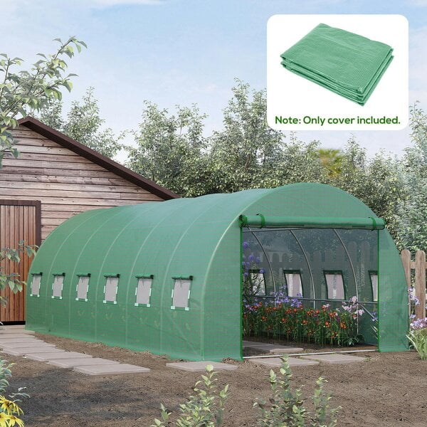 Outsunny 6 x 3 x 2m Greenhouse Replacement Cover ONLY for Tunnel Greenhouse