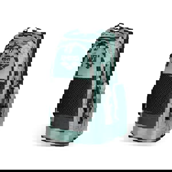 Teal Arena All Set Backpack 45L with padded laptop sleeve