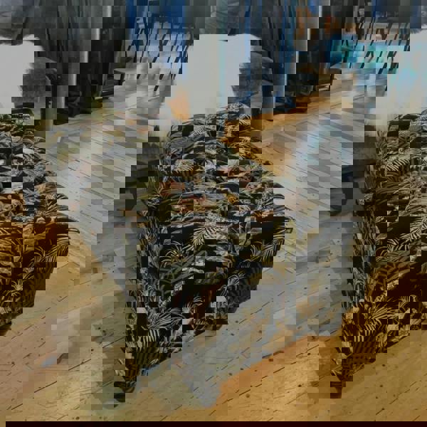 Plain velvet rectangle ottoman bench UK deep buttoned tufting
