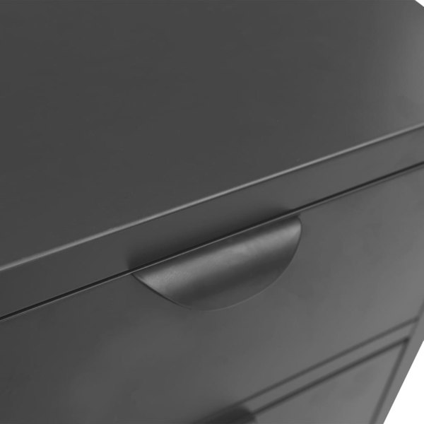 Berkfield Sideboard Anthracite 75x35x70 cm Steel and Tempered Glass