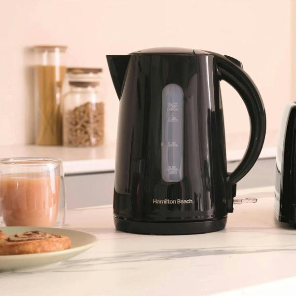 Hamilton Beach Essentials 1.7L Rapid Boil Kettle - Black - Hamilton Beach UK