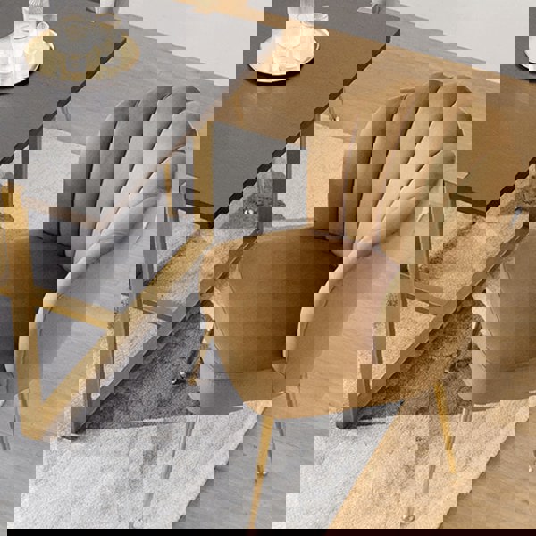 R3 Shell Dining Chair, Velvet-Weilai Concept-Weilai Concept