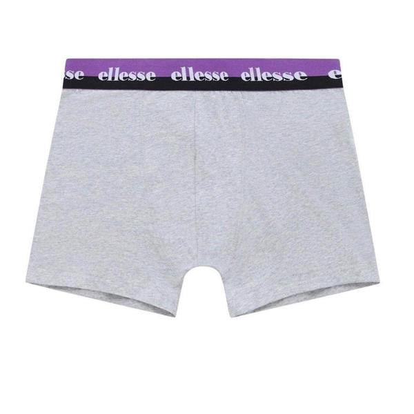 Ellesse Mens Muxel788 Boxer Shorts (Pack of 3) - Grey/Black/Purple - 