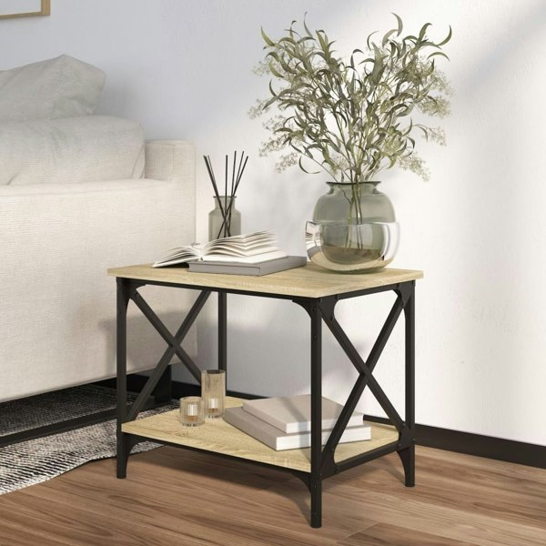 Berkfield Side Table Sonoma Oak 55x38x45 cm Engineered Wood