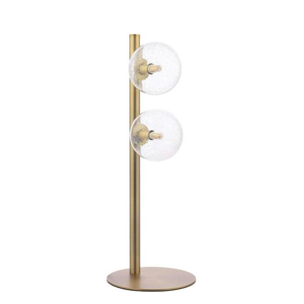 Pagazzi Lighting Ophelia 2-Light Warm Brass Table Lamp
