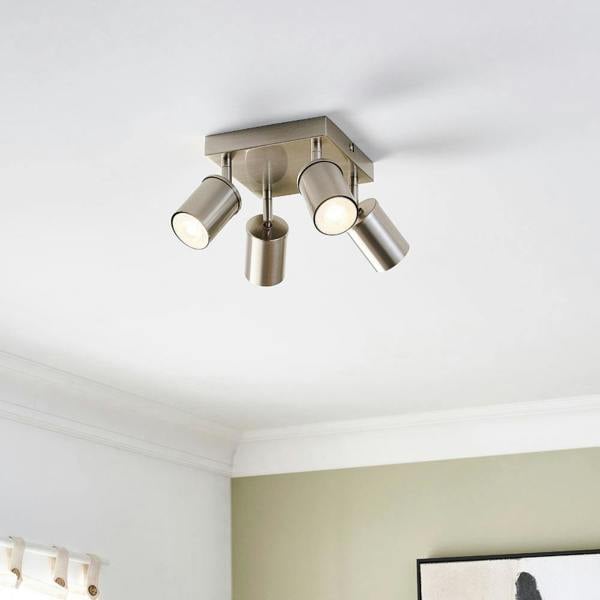 Pagazzi Lighting Talbot 4-Light Brushed Nickel Spot Plate