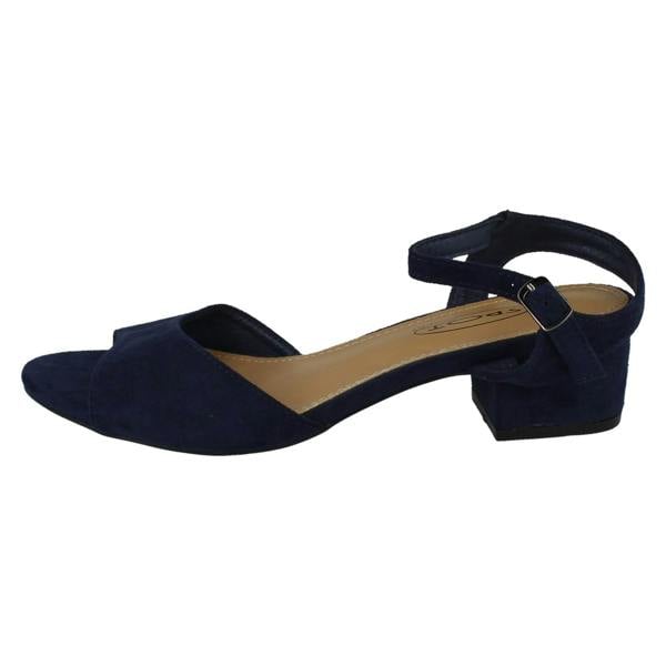 Spot On Ladies Spot On 5cm Block Heel Open Toe Heels F12060
